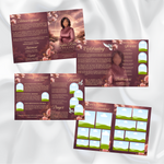 Dusty Rose Funeral Program Template | Elegant Memorial Service Canva Template | Celebration of Life Program 8-Page Memorial (Canva, PDF)