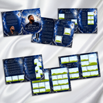 Blue & Silver Funeral Program Template: 8-Page Memorial (Canva PDF)