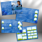 Light Blue Sky & Roses Funeral Program Template – preview image 2