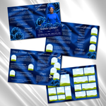 Royal Blue Roses Funeral Program Template: 8-Page Memorial (Canva PDF)