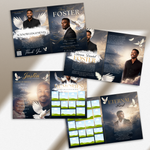 Elegant Funeral Program Canva Template | sky Theme | 8 Page Memorial Booklet