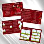Red Roses Funeral Program Template: Celebration of Life (Canva, 8 Pages, Digital Download)