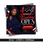 4th of July Beauty Salon Flyer: Independence Day Deals (Canva Template Digital Download
