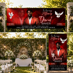 Photo Memorial Banner: Custom Funeral Welcome Sign, Celebration of Life Backdrop (Canva PDF)