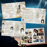 White Roses Funeral Program Template: 8-Page Memorial, Celebration of Life (Canva, PDF Download)