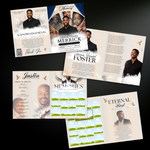 Elegant Funeral Program Canva Template |  8 Page Memorial Booklet