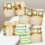 Flower Funeral Program Canva Template | 8 Page Memorial Booklet