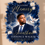 Memorial T-Shirt Canva Template, Blue In Loving Memory, Celebration of Life Design