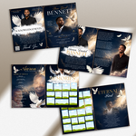 Funeral Program Canva Template | sky Theme | 8 Page Memorial Booklet