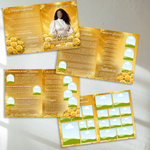 Yellow Roses Funeral Program Template: 8-Page Memorial (Canva PDF)