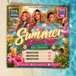 June Booking Flyer, June Books Open, Summer, Hair, Nails, Lash, Makeup, Book znow, Appointment (Canva Template) (Copy)