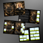 Black & Gold Roses Funeral Program Template: 8-Page Memorial (Canva PDF)