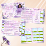 Purple Roses Funeral Program Template: 8-Page Memorial (Canva, PDF Download)