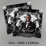 Balloon Release Memorial Flyer: Editable Canva Template (Digital Download)