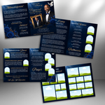 Blue Funeral Program Canva Template | 8 Page Memorial Booklet (Canva, PDF)