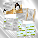 White Roses Funeral Program Template: Celebration of Life (Canva, 8 Pages, Digital Download)