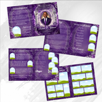 Purple & White Roses Funeral Program Template: 8-Page Memorial (Canva PDF)