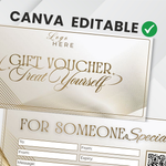 Luxury Gift Voucher, Editable Travel Coupon Ticket, Printable Luxury Template (Digital Download)