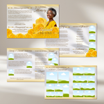 Yellow Gold Funeral Program Template: 8-Page Memorial Program