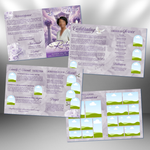 Purple Roses Funeral Program Template: 8-Page Memorial, Celebration of Life (Canva, PDF Download)