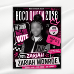 Homecoming Queen Campaign Flyer: Vote for Me - Canva Template