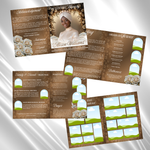Brown Roses Funeral Program Template: 8-Page Memorial (Canva PDF)
