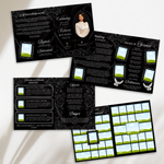 Black Funeral Program Template: 8-Page Memorial (Canva PDF)