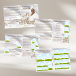 White Gold Funeral Program Template: 8-Page Memorial Program