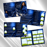Blue Funeral Program Template: 8-Page Memorial (Canva PDF)