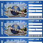 Editable Universal Studios Trip Ticket - Surprise Gift Boarding Pass (Canva Template Digital Download)
