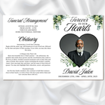 Funeral Program Template, Memorial Obituary (Canva Template)