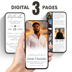 Memorial Announcement Canva Template | Editable Funeral Invitation | Celebration of Life with Photo