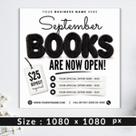 September Booking Flyer, Fall Booking Flyer, September Books Open Flyer, Hair Nails Wig Install Flyer, Salon Flyer, Editable Canva Template
