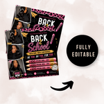 Back To School Flyer, august booking flyer, back to school, Back To School Hair Flyer, Lashes, braids, wig Install, Nails (Digital Download)