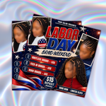 Labor Day Booking Flyer: Lash Hair Nails MUA Template (DIY Canva, Digital Download)