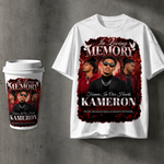 Memorial T-Shirt Canva Template, Red Heavenly In Loving Memory, Celebration of Life Design