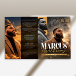 Back & Gold Funeral Program Canva Template | Gold Theme | 8 Page Memorial Booklet