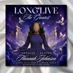 Purple Funeral Announcement Flyer, Celebration of Life Evite (Digital Download Canva Template 1080x1080px )