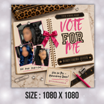 Homecoming Queen Campaign Flyer: Vote for Me - Canva Template