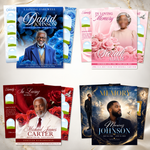 Funeral Program Template Bundle, Editable Canva Memorial Booklet, Celebration of Life, Obituary Order of Service, 8.5x11 Bifold