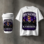 Memorial T-Shirt Canva Template, Purple Heavenly In Loving Memory, Celebration of Life Design