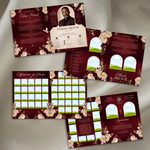Red Funeral Program Canva Template | 8 Page Memorial Booklet