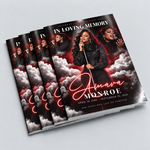 Red & Cloud Funeral Program Canva Template | Red Theme | 8 Page Memorial Booklet