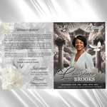Black Funeral Program Template: 8-Page Memorial, Celebration of Life (Canva Template, PDF Download)