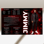 Red Funeral Program Canva Template | Red Theme | 8 Page Memorial Booklet