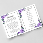 Blush Floral Funeral Program Template: Elegant Celebration of Life (Canva, PDF Download)