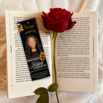 Black & Gold Memorial Bookmark Template: Funeral Keepsake (Canva PDF)