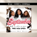 September Booking Flyer – Pink 3D Leopard Bows – preview image 3