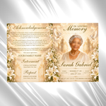 Funeral Program Template: 8-Page Memorial Program