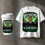 Memorial T-Shirt Canva Template, Green Heavenly In Loving Memory, Celebration of Life Design